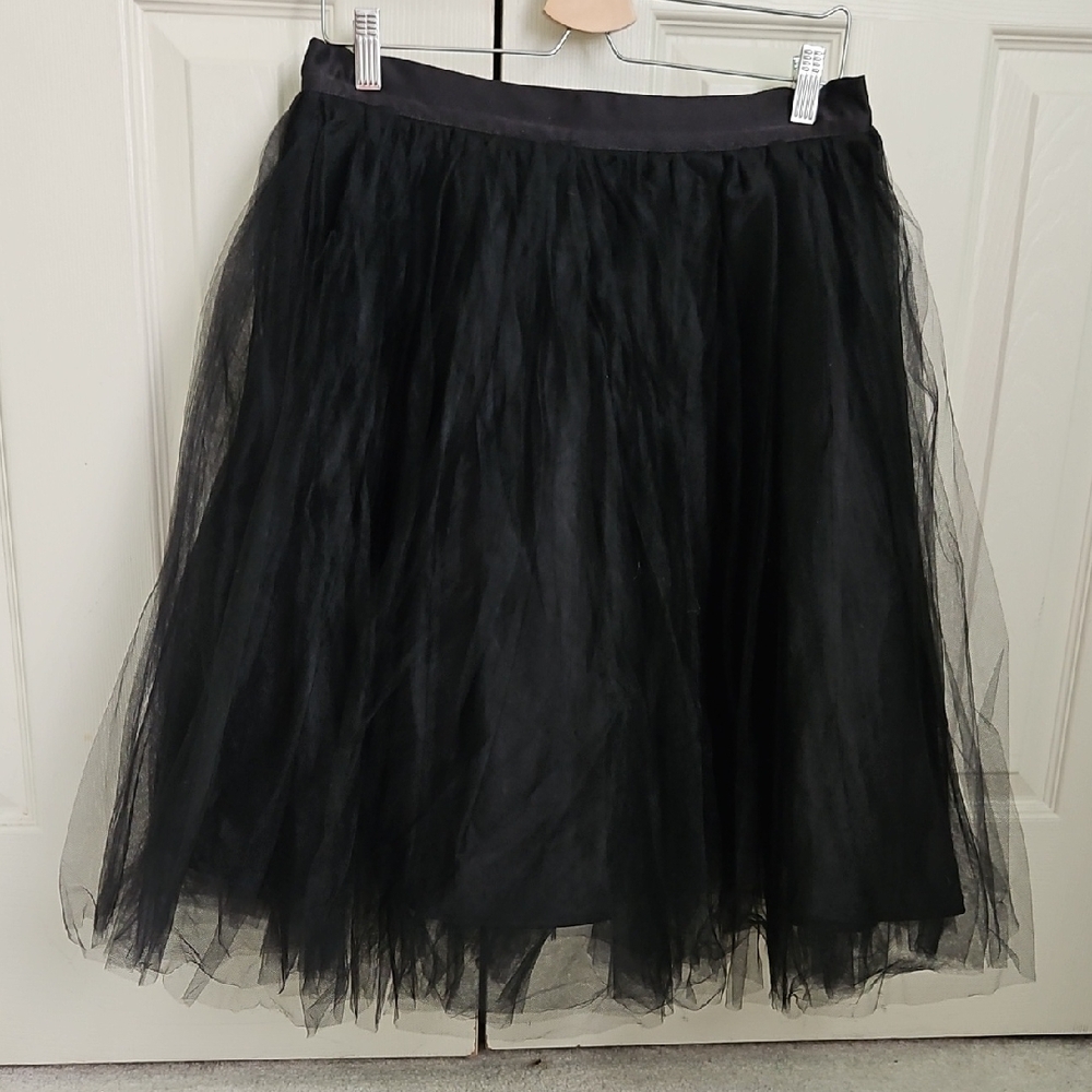 Elegant Black Tulle Skirt